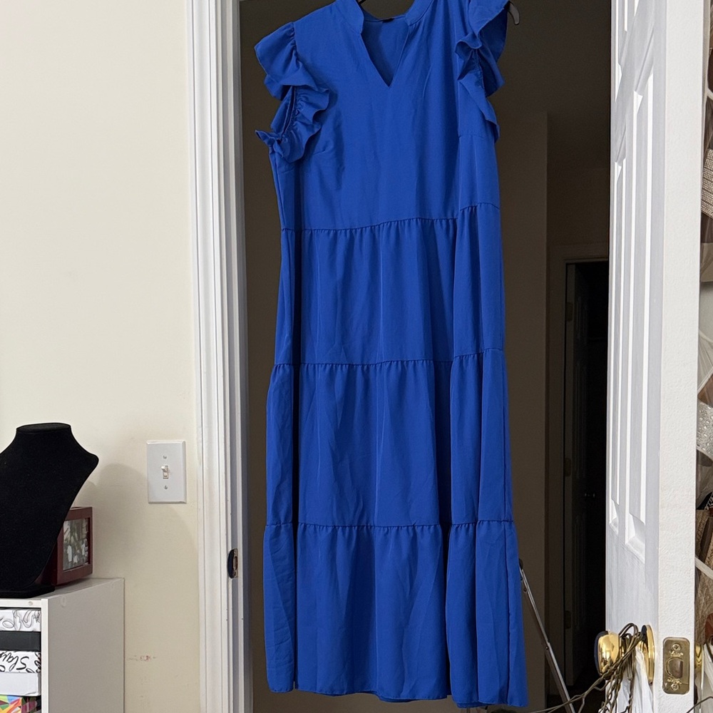 SHEIN Electric Blue Casual Dress